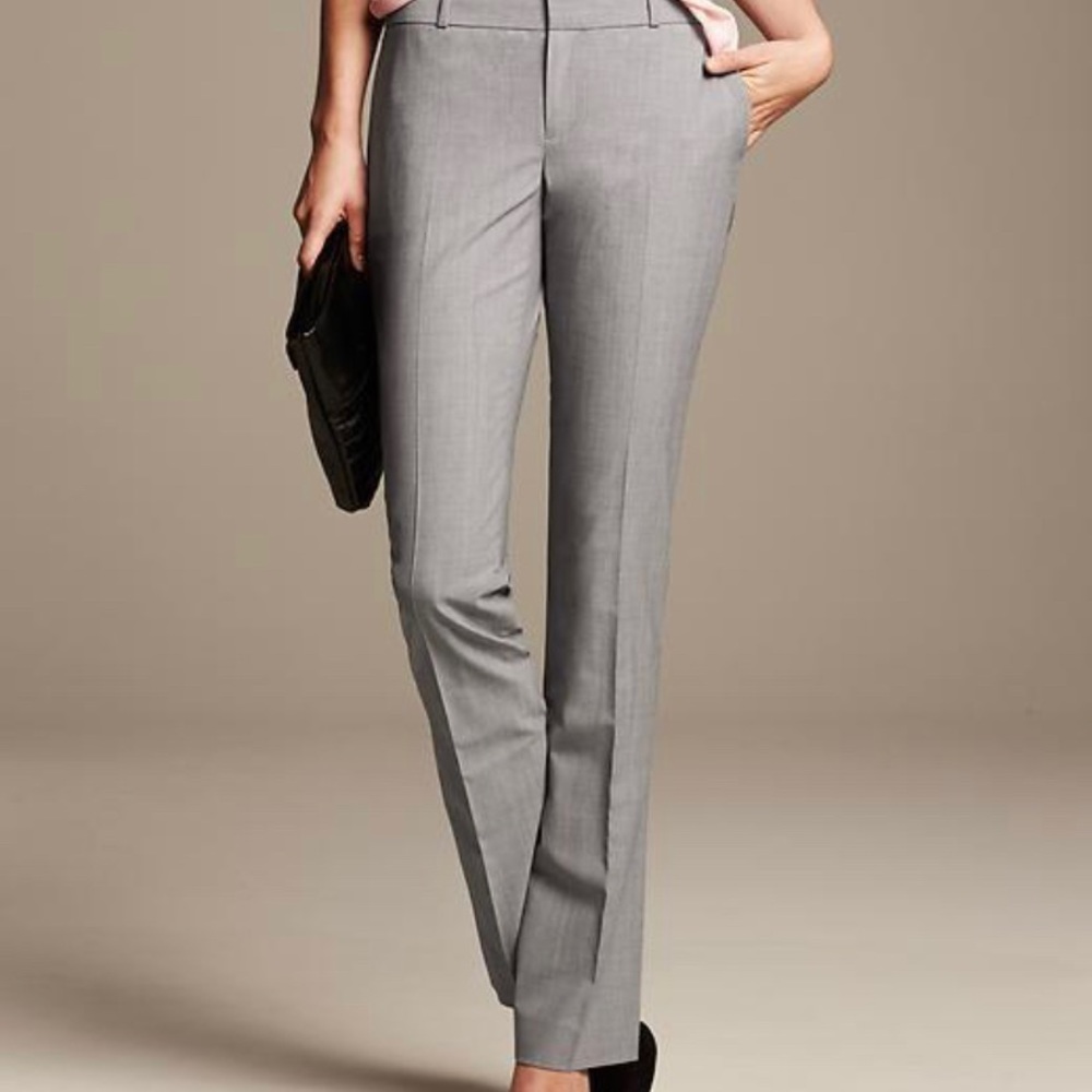 Banana Republic Martin Fit Gray Wool Trousers 🍌